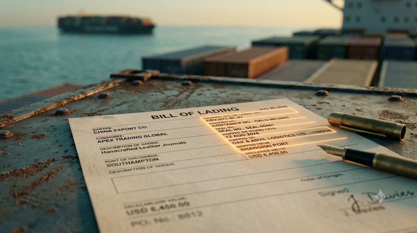 The Bill of Lading: Why Every Field Matters